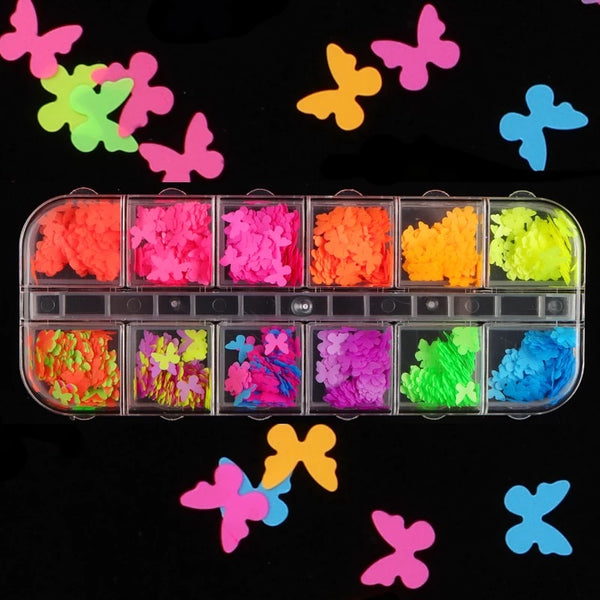 Neon Butterflies Decoration shapes