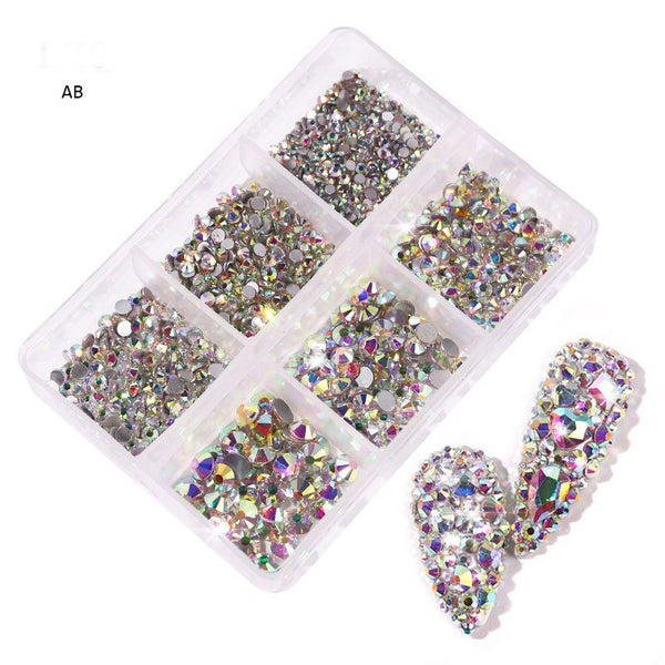 Mixed Sizes Crystal Rhinestone Nail Art