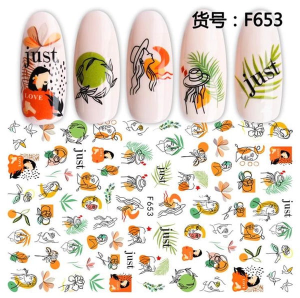 Summer nail art stickers