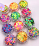 12 pieces set glitter