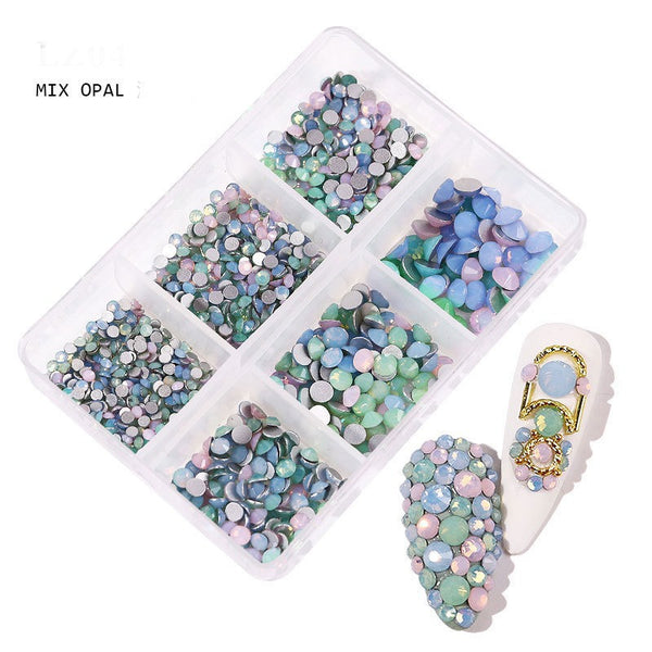 Mixed Sizes Crystal Rhinestone Nail Art