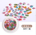 New Colorful Wood Pulp Manicure Flower