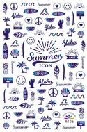 Summer Sea Beach Nails Art Stickers