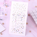 3D Nail Sticker Galaxy Geometry Design Shiny Gold Sliders For Nail Decals