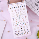 3D Nail Sticker Galaxy Geometry Design Shiny Gold Sliders For Nail Decals