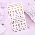 3D Nail Sticker Galaxy Geometry Design Shiny Gold Sliders For Nail Decals